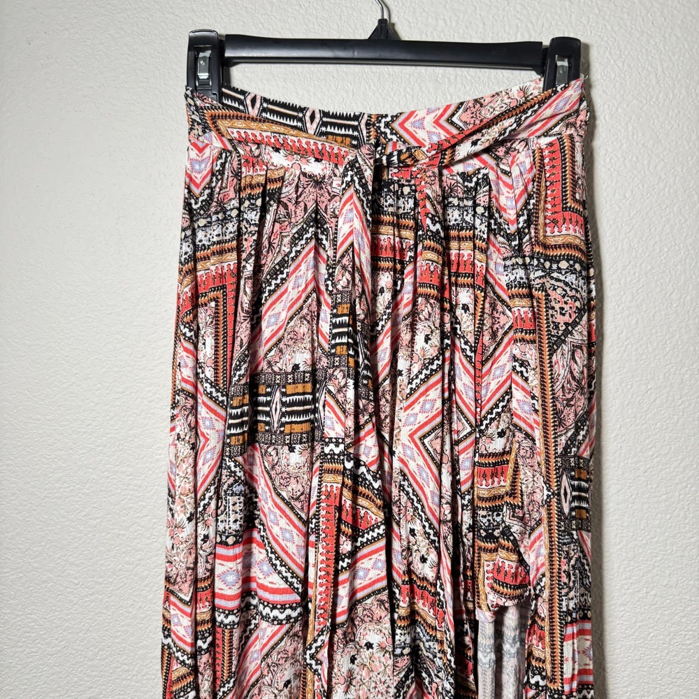 SHYANNE Boho Geometric‎ Print Maxi Wrap Skirt XS Tie Waist Western Festival - Picture 9 of 16